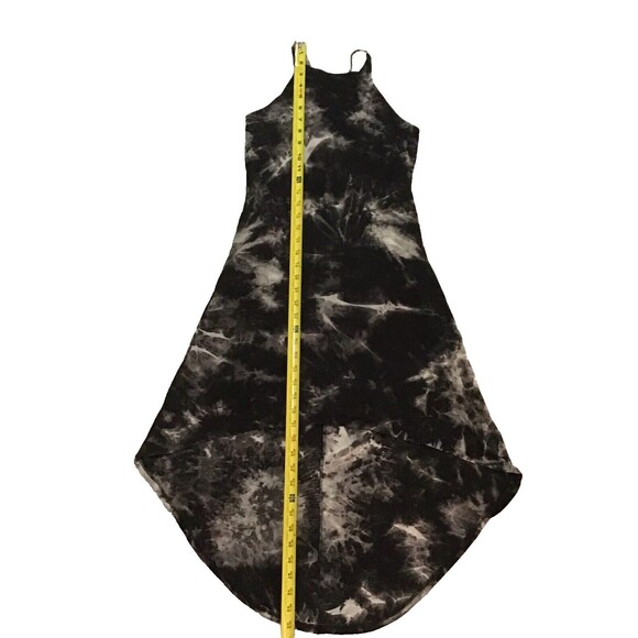 Ginger G Tie Dye Hi-Low Tank Dress Womens Small Black White Sleeveless Stretch - Picture 6 of 8